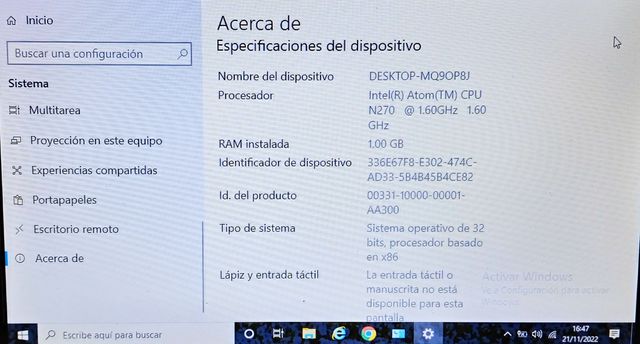 Netbook Packard Bell
