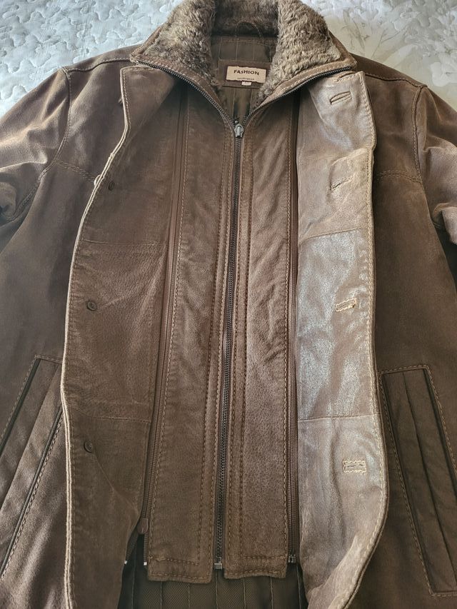 Chaqueta Cuero Vintage Hombre