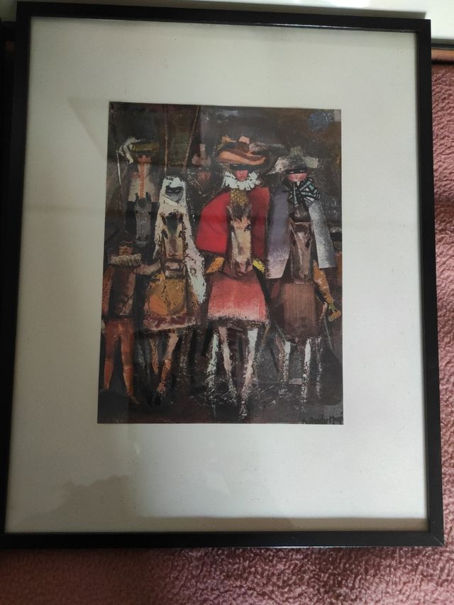 6 laminas de El Quijote de Ramón Aguilar Moré.