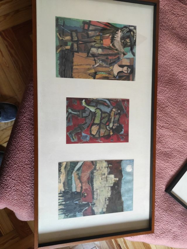 6 laminas de El Quijote de Ramón Aguilar Moré.