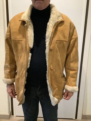 Giaccone invernale in montone caramello taglia L