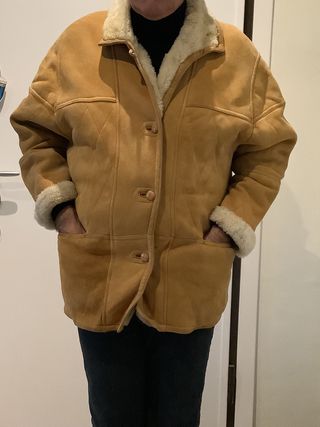 Giaccone invernale in montone caramello taglia L