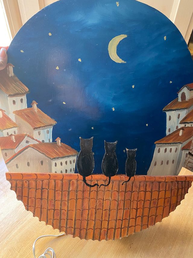 Lámpara hecha a mano