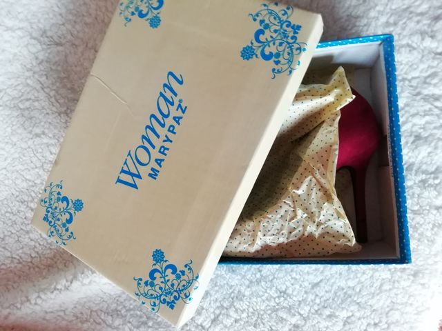 Zapato tacón salon frambuesa