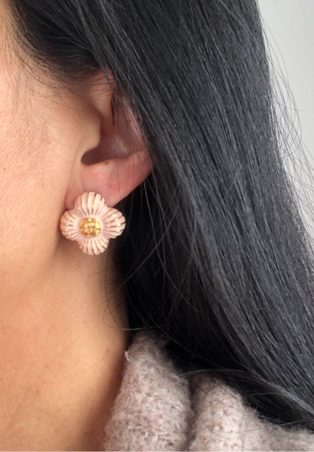 Pendientes estilo Chanel Rosa