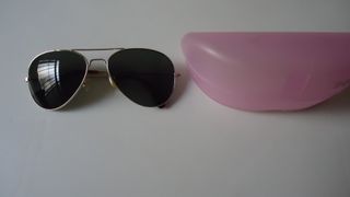 Gafas de sol aviador plateadas