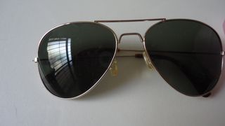 Gafas de sol aviador plateadas