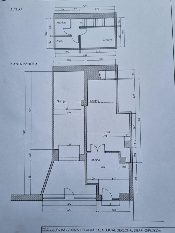 Local en venta Eibar (C/Barrena)