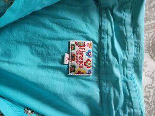 Camisa azul bordada marca Flamenco