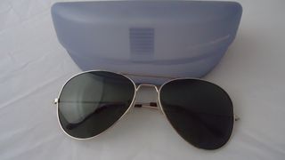 Gafas de sol aviador doradas 2