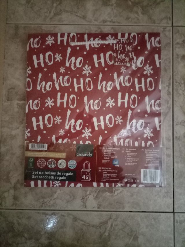 4 bolsas para regalo de Navidad