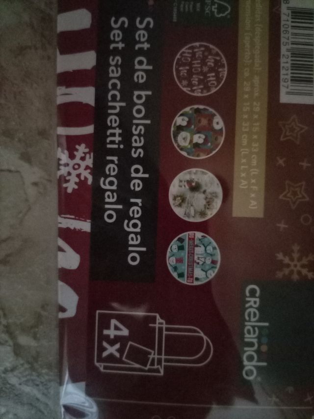 4 bolsas para regalo de Navidad