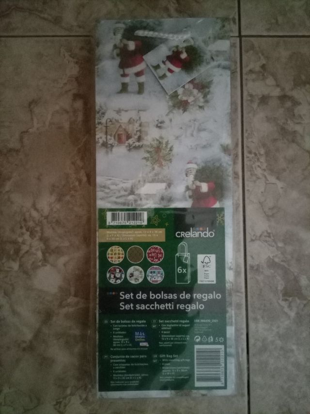 6 bolsas para regalo de Navidad
