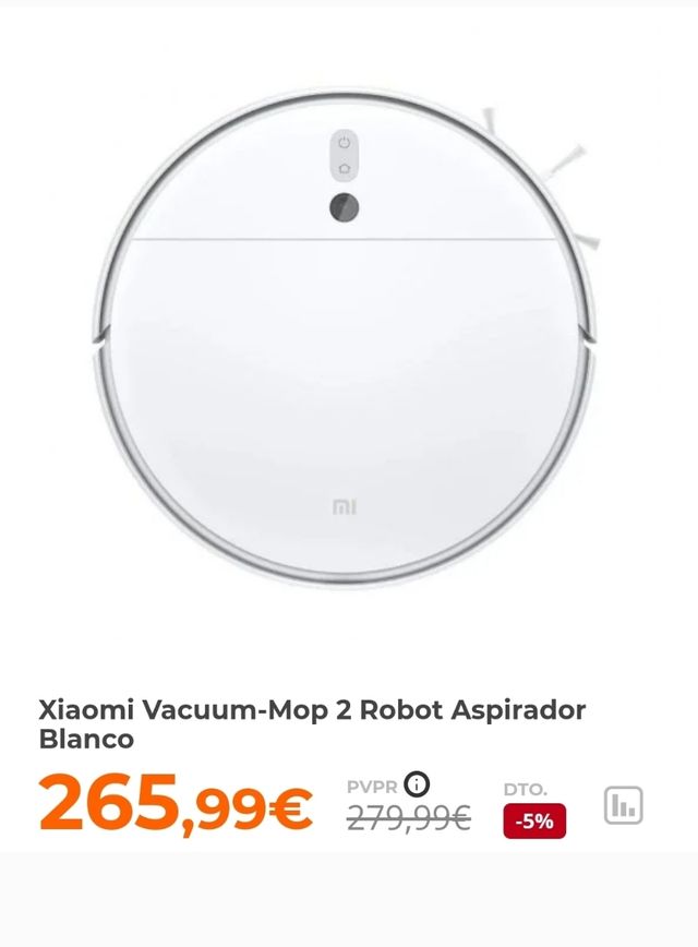 robot aspirador Xiaomi inteligente barre y friega