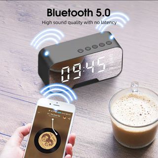 Altavoz Bluetooth Radio Fm Reloj Despertador NUEVO