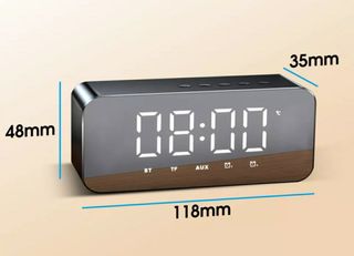 Altavoz Bluetooth Radio Fm Reloj Despertador NUEVO