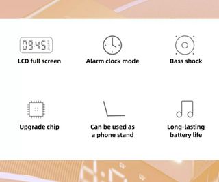 Altavoz Bluetooth Radio Fm Reloj Despertador NUEVO