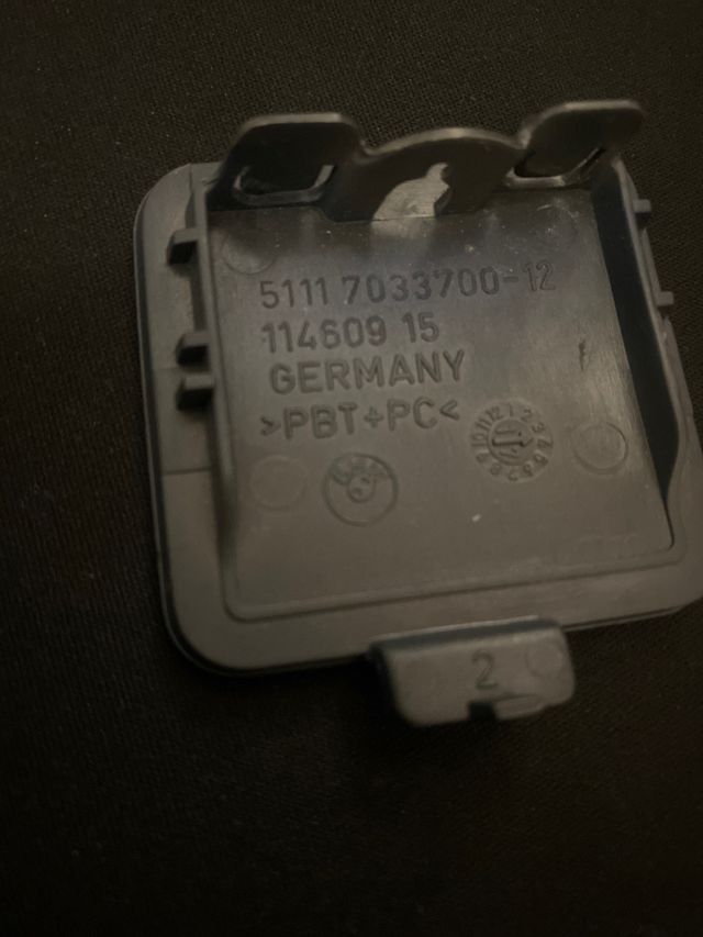 Tapa gancho remolque BMW E60 original azul