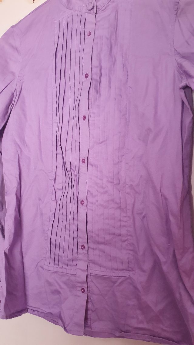 Camisa lila Massimo Dutti