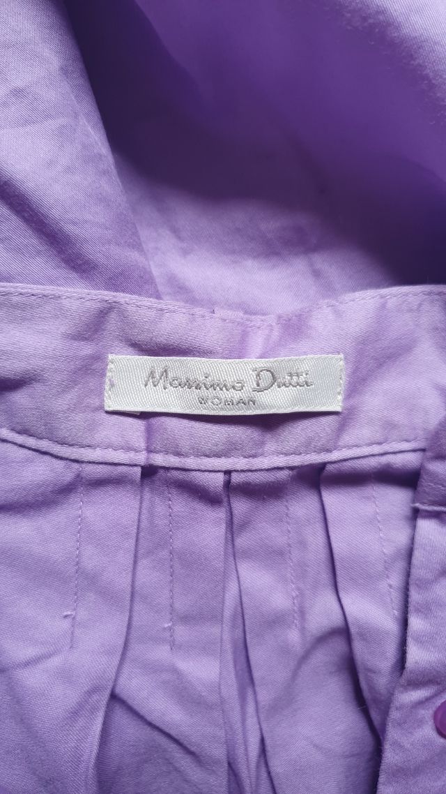 Camisa lila Massimo Dutti