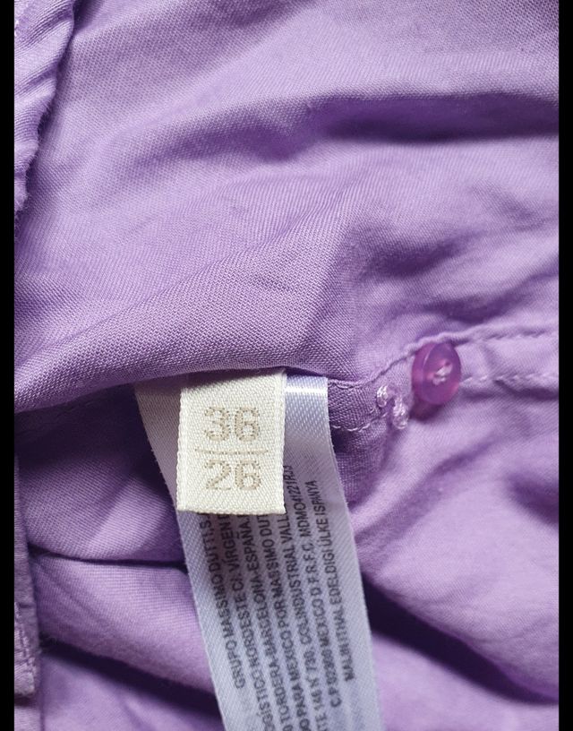 Camisa lila Massimo Dutti