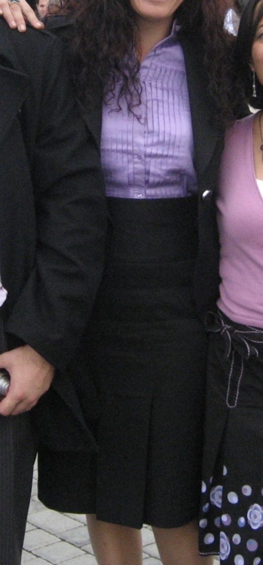 Camisa lila Massimo Dutti