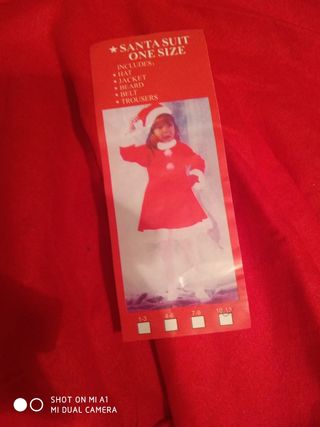 traje papá Noel de niña 