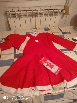 traje papá Noel de niña 