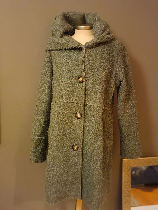 Abrigo Lana verde Largo