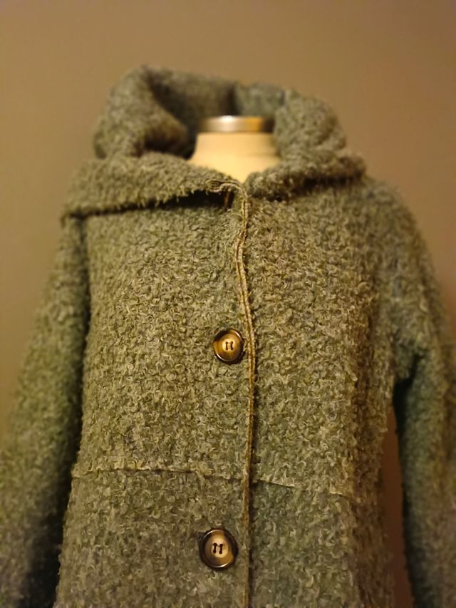 Abrigo Lana verde Largo