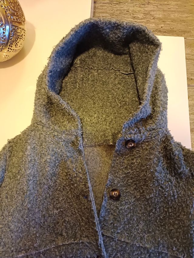 Abrigo Lana verde Largo