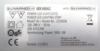 BARRA LUMINOSA CON POWER LED