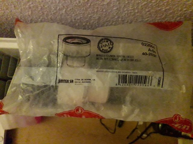 Jimten Manguito union a-54 tubo metálico 40-28/35