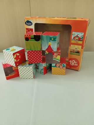 Puzzle infantil/rompecabezas de cubos. 6 puzzles.
