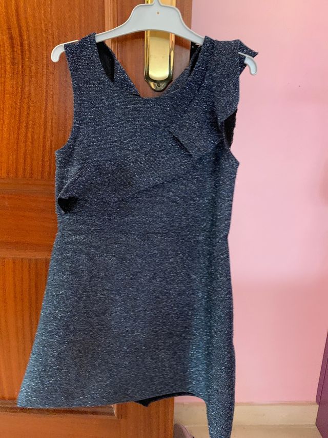 Vestido fiesta niña efecto purpurina talla 8, nuev