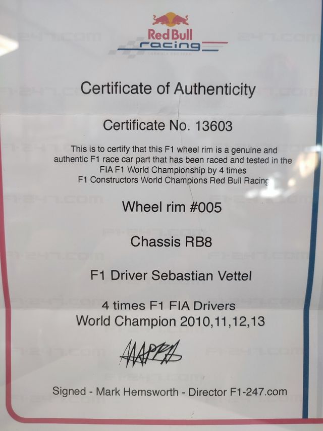 Llanta F1 oficial Sebastian Vettel