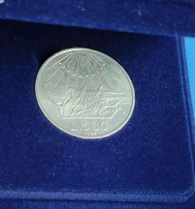 1 ASTUCCIO PORTA MONETA+ 500 Lire Dante