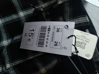 pantalón chino cuadros,cinturón negro, nuevo