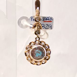 Pendientes de Oro 18K con Diamantes y Ópalos