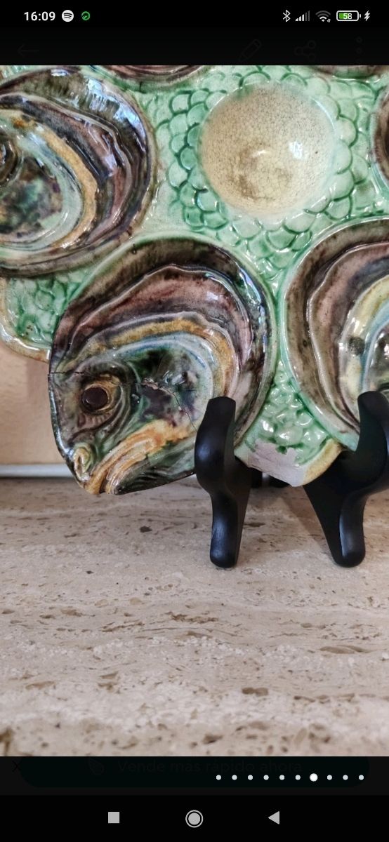 ANTIGUO PLATO 1890 MAYÓLICA FRANCESA