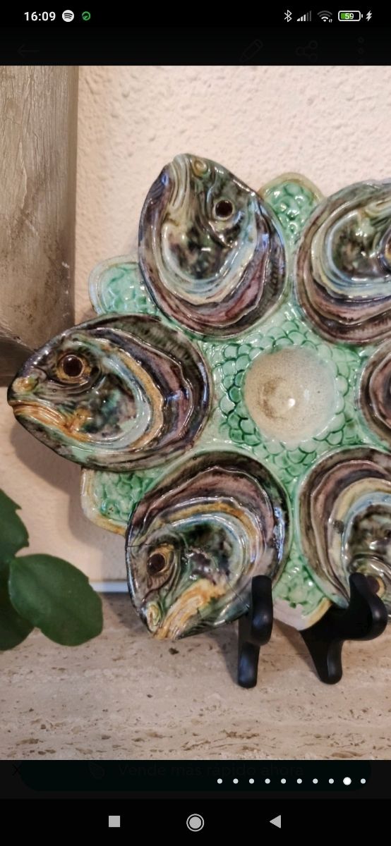 ANTIGUO PLATO 1890 MAYÓLICA FRANCESA