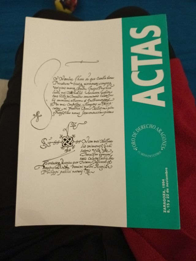 Actas. Foro de Derecho Aragonés 1994