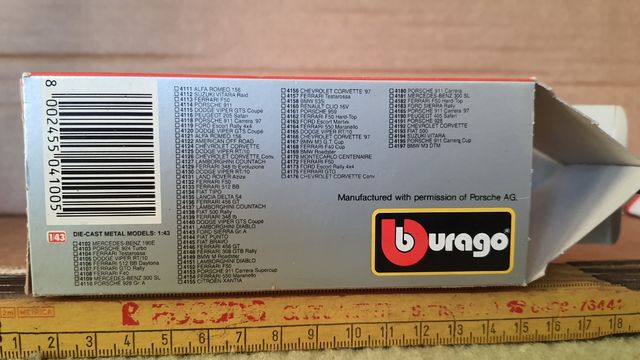 Porsche Carrera Supercup 1997.Bburago 1/43.Nuova. 