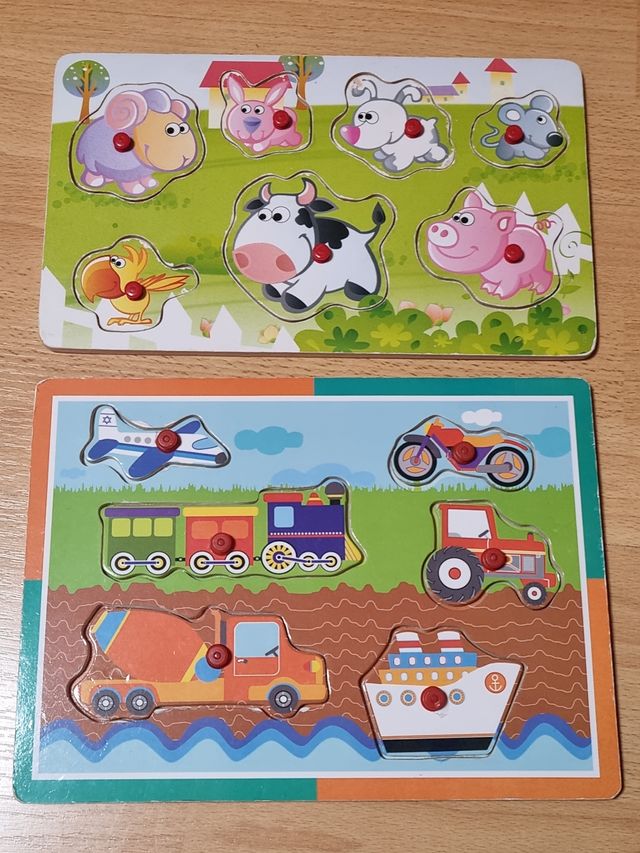 3 puzzles de madera