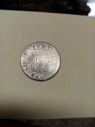 Carlos III, rey de España moneda de plata de 2 rea