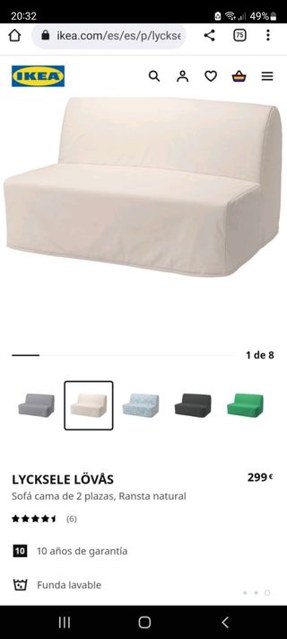 funda sofa cama ikea