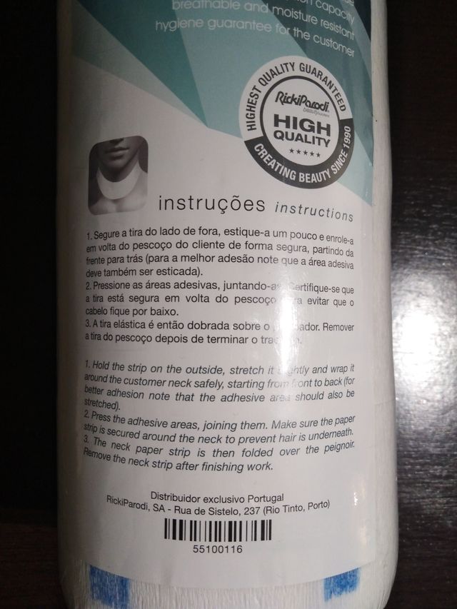 Papel elástico para pescoço