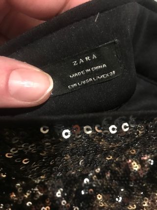 Conjunto falda y chaqueta lentejuelas Zara,talla L