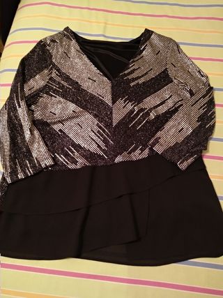 blusa brillante talla única 