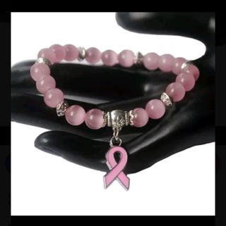 Pulsera de cristal,acero con brillantes y abalorio